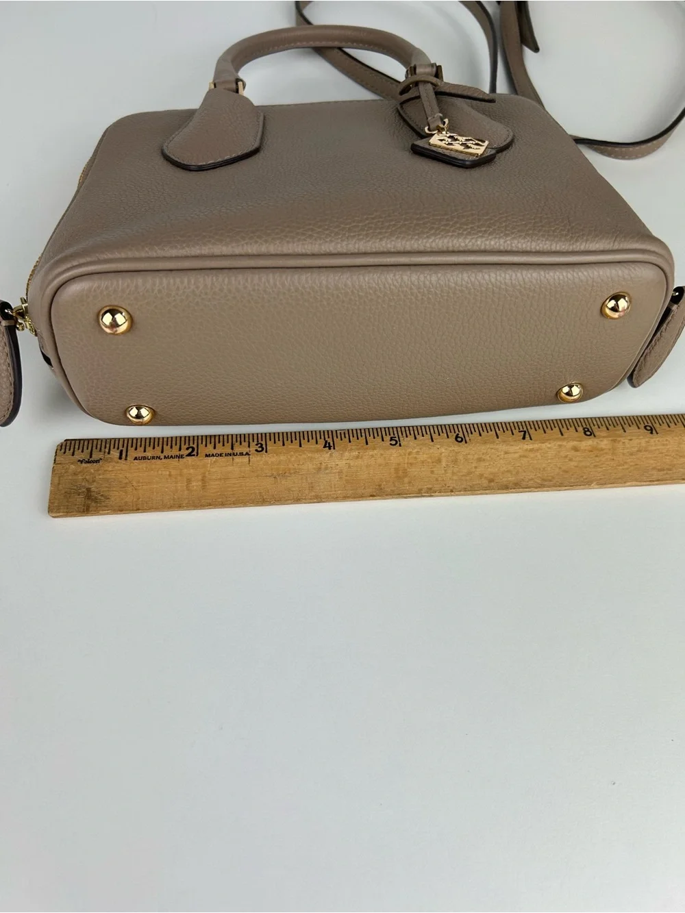 TORY BURCH MINI SWING SATCHEL CROSSBODY TAUPE